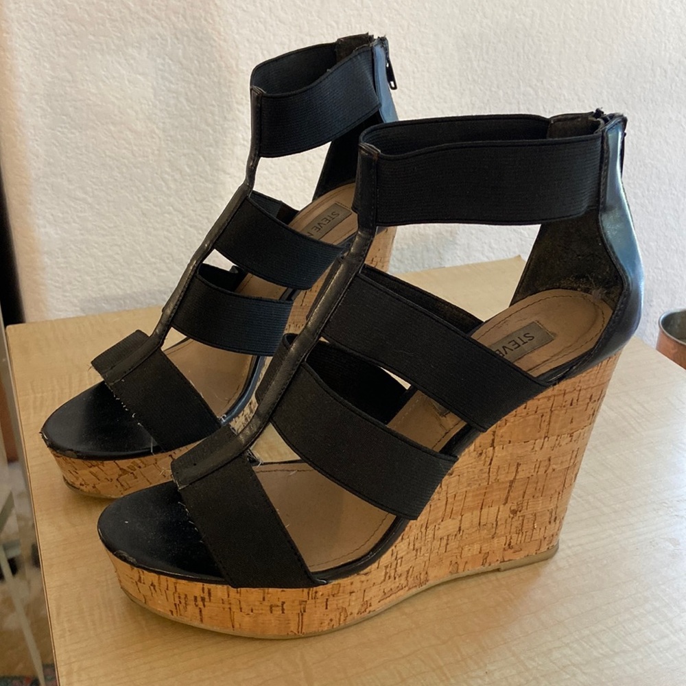 Black Steve Madden Wedges